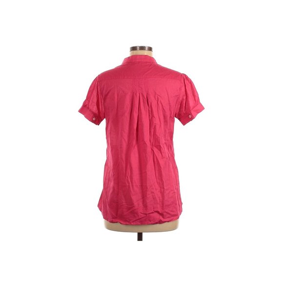 Avanzzo short Sleeve Blouse pink designer collared shirt BR 38 / US S M Size Top - Picture 3 of 13